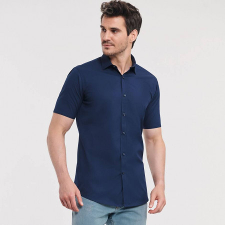 MEN'S SHORT SLEEVE FITTED ULTIMATE STRETCH SHIRT